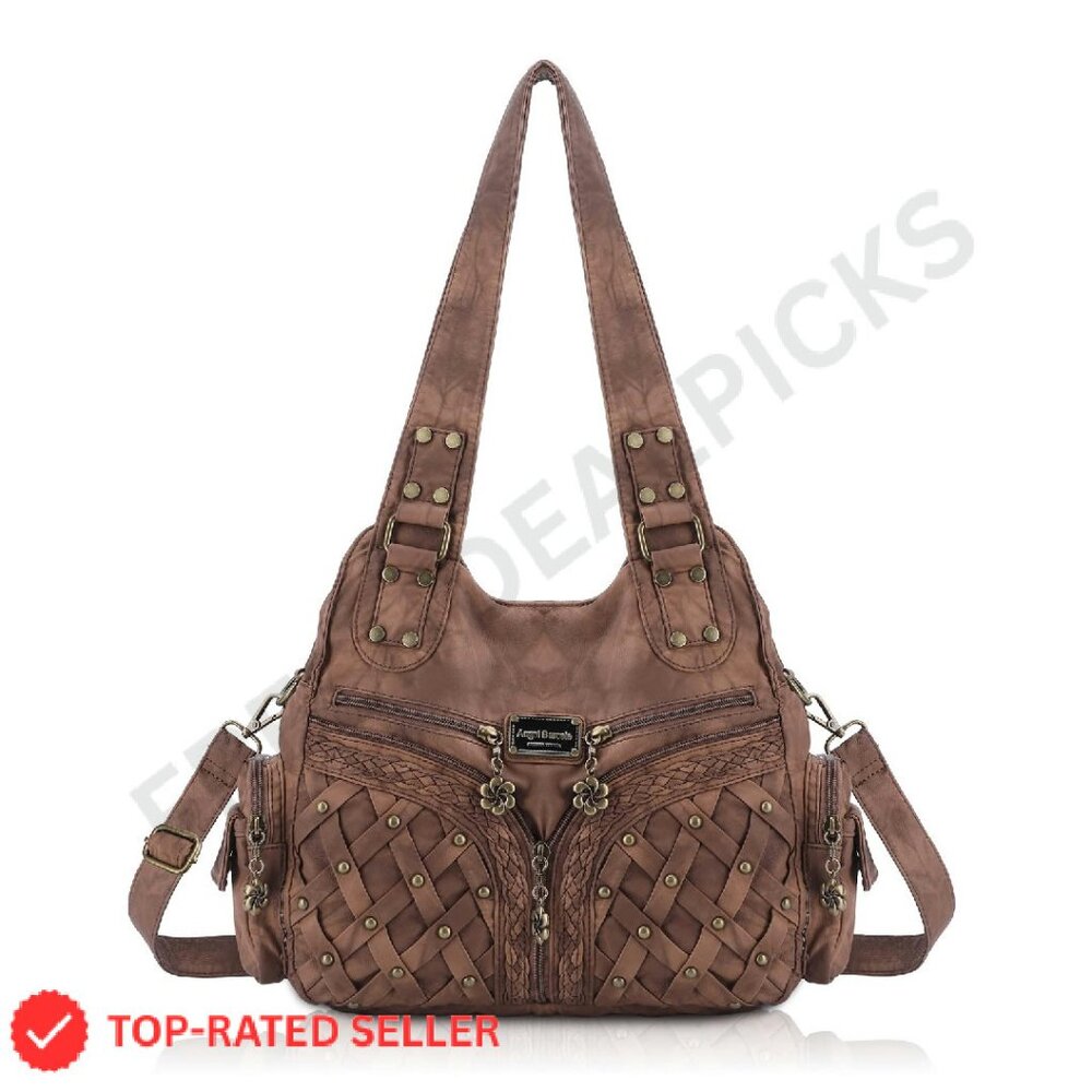 Large Hobo Shoulder Bag Soft Pu Leather Casual Chic Adjustable Strap